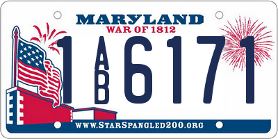 MD license plate 1AB6171