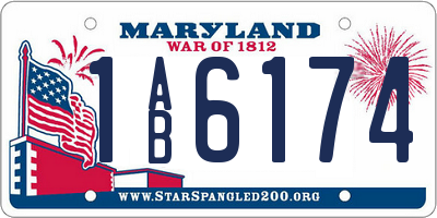 MD license plate 1AB6174
