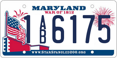 MD license plate 1AB6175