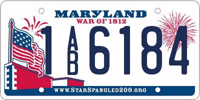 MD license plate 1AB6184