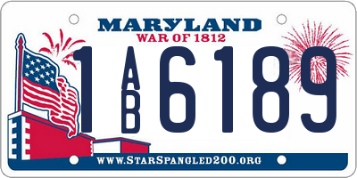 MD license plate 1AB6189