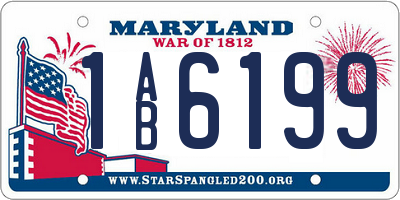 MD license plate 1AB6199