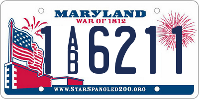 MD license plate 1AB6211