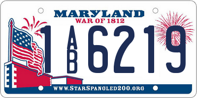 MD license plate 1AB6219