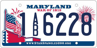 MD license plate 1AB6228