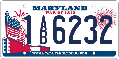 MD license plate 1AB6232