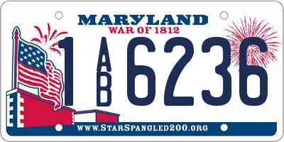 MD license plate 1AB6236