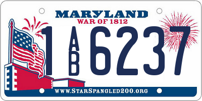MD license plate 1AB6237