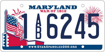 MD license plate 1AB6245