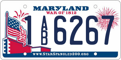 MD license plate 1AB6267
