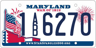 MD license plate 1AB6270