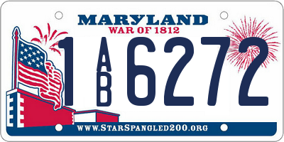 MD license plate 1AB6272