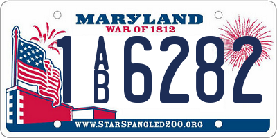 MD license plate 1AB6282