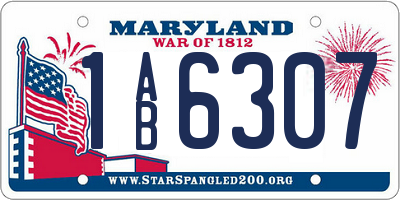 MD license plate 1AB6307