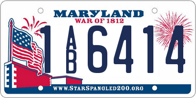 MD license plate 1AB6414