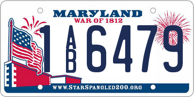MD license plate 1AB6479