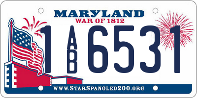MD license plate 1AB6531