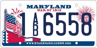 MD license plate 1AB6558