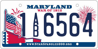 MD license plate 1AB6564