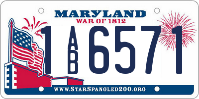 MD license plate 1AB6571