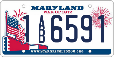 MD license plate 1AB6591