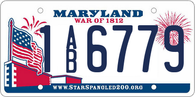 MD license plate 1AB6779