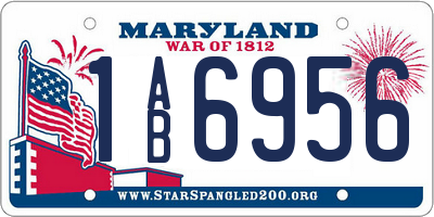 MD license plate 1AB6956
