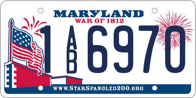 MD license plate 1AB6970