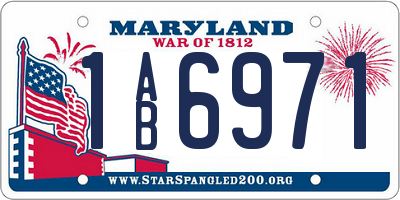 MD license plate 1AB6971