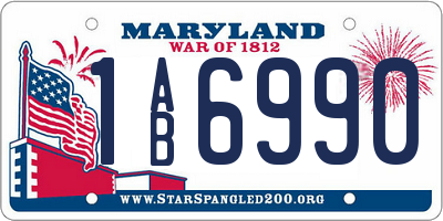 MD license plate 1AB6990