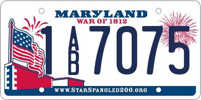 MD license plate 1AB7075