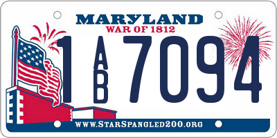 MD license plate 1AB7094