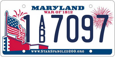 MD license plate 1AB7097