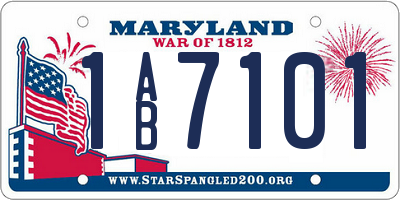 MD license plate 1AB7101