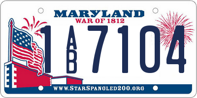 MD license plate 1AB7104