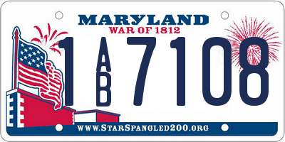 MD license plate 1AB7108
