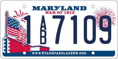 MD license plate 1AB7109