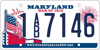 MD license plate 1AB7146