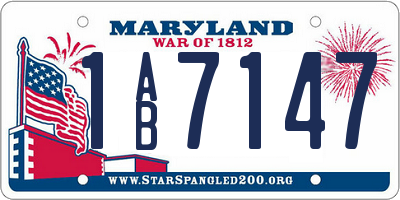 MD license plate 1AB7147