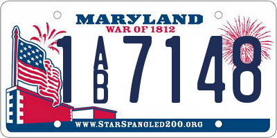 MD license plate 1AB7148