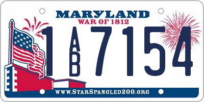 MD license plate 1AB7154