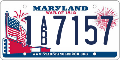 MD license plate 1AB7157