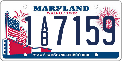 MD license plate 1AB7159