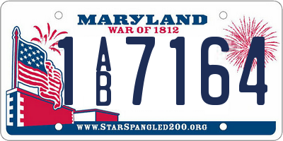 MD license plate 1AB7164