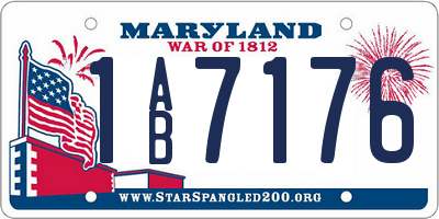 MD license plate 1AB7176