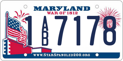 MD license plate 1AB7178