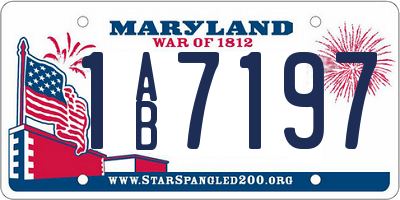 MD license plate 1AB7197