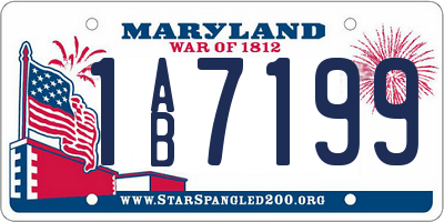 MD license plate 1AB7199