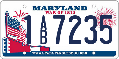 MD license plate 1AB7235