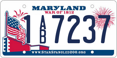 MD license plate 1AB7237